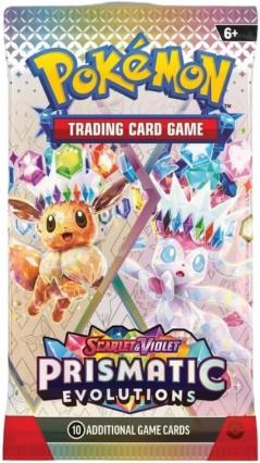 Pokémon TCG: Scarlet & Violet – Prismatic Evolutions Booster Pack (10 Cards, Random Art)