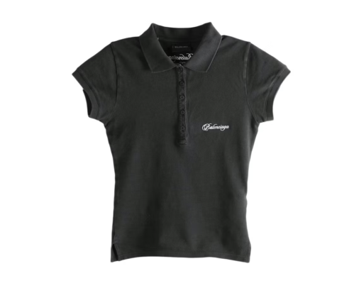Balenciaga Cropped Polo T-shirt