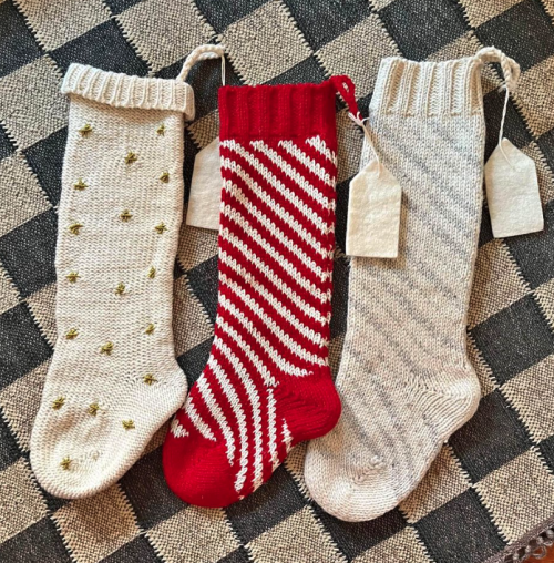 West Elm knit stockings