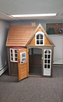 Kidcraft Cedar Playhouse and Ikea Kitchen