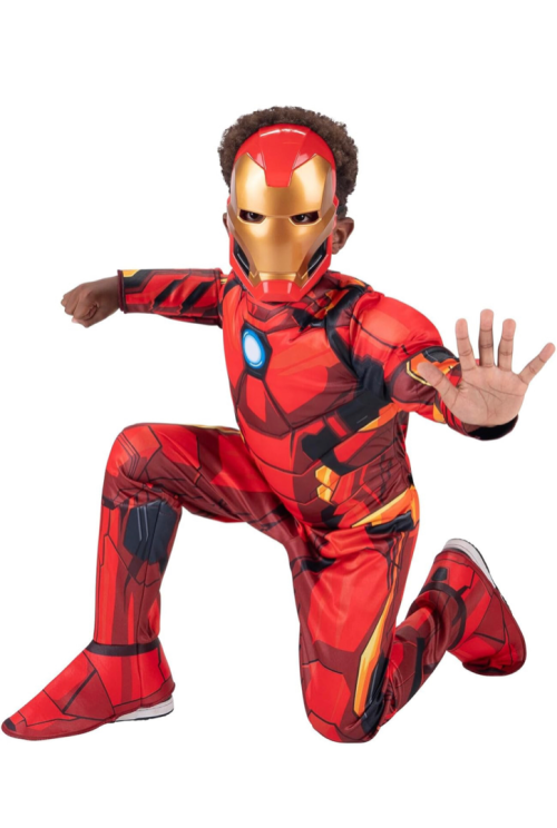MARVEL Boys Deluxe Iron Man Costume, Kids Tony Stark Superhero Halloween Costume, Child - Officially Licensed