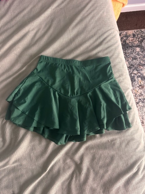 green skirt