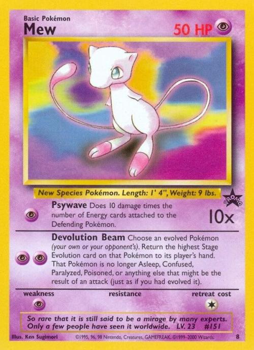 Pokémon TCG - Mew - 8 - Promo - Rare - Wizards Black Star Promos [Near Mint]