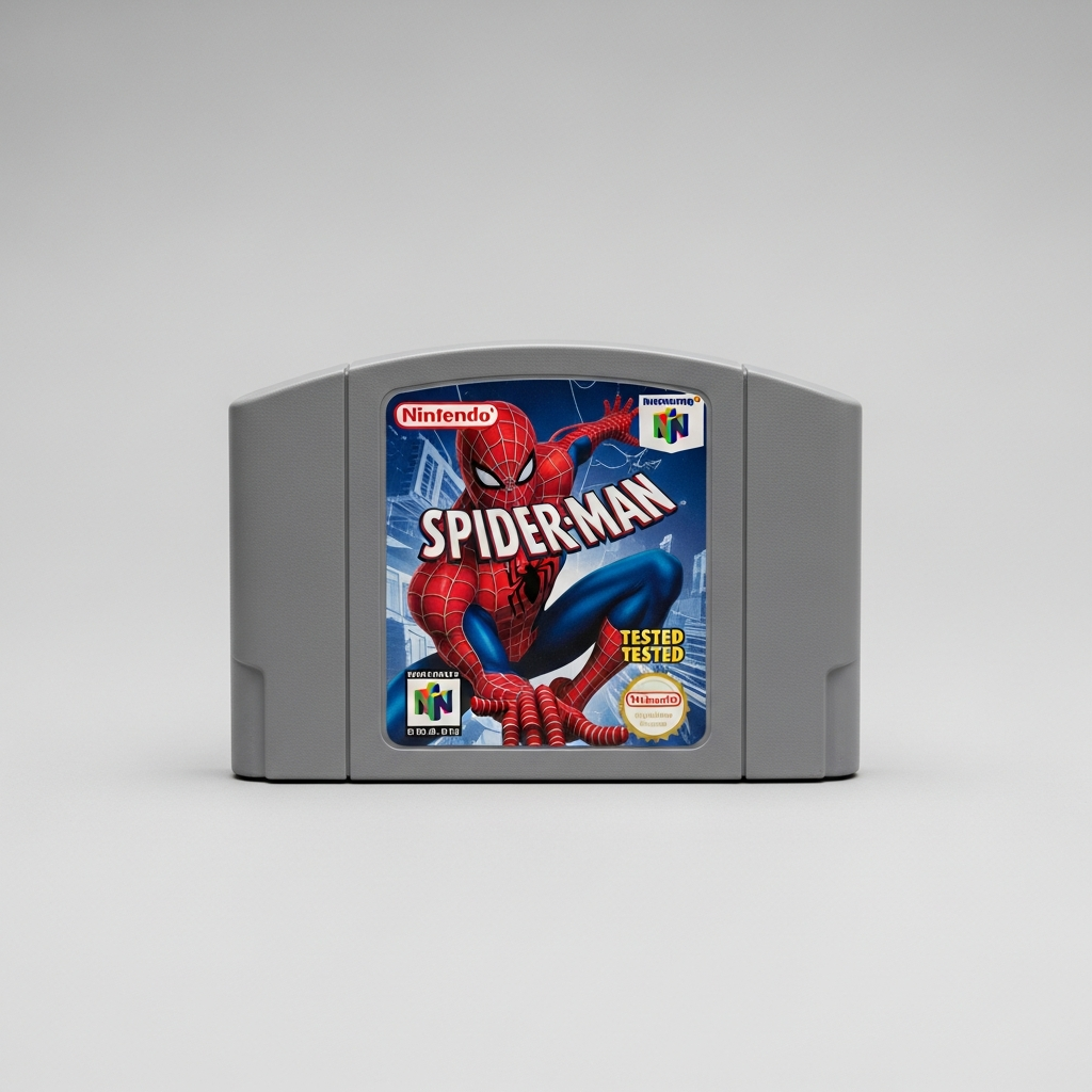 Spider-Man (Nintendo 64, N64, Marvel, 1997) Authentic & Tested Cartridge