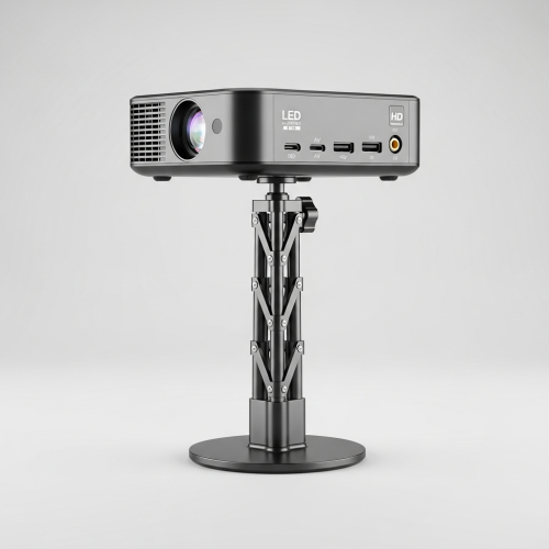 Portable Wired Mobile Phone Projector With Extendable Stand, LED Mini Home Video Device, 1080p HD Screen, USB SD AV HD