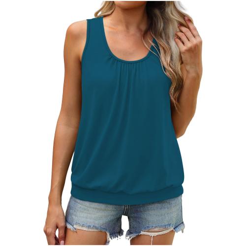 Women's Casual Mid-Length Short-Sleeve Tank TopT-Shirt