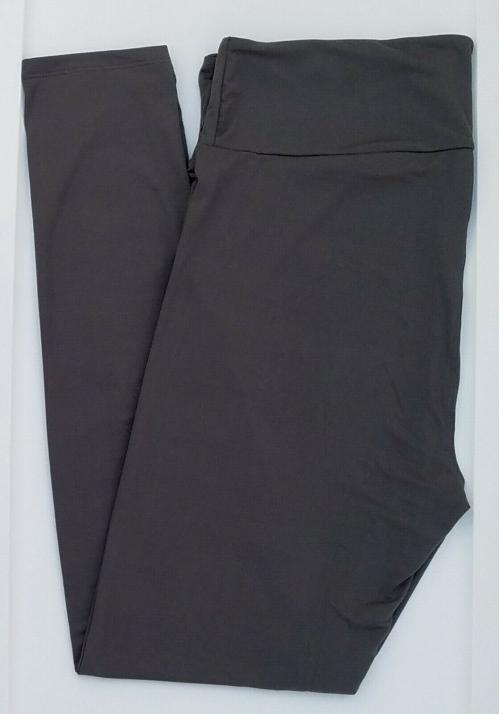 TC LuLaRoe Tall & Curvy Leggings Versatile Solid Dark Gray Free Shipping !