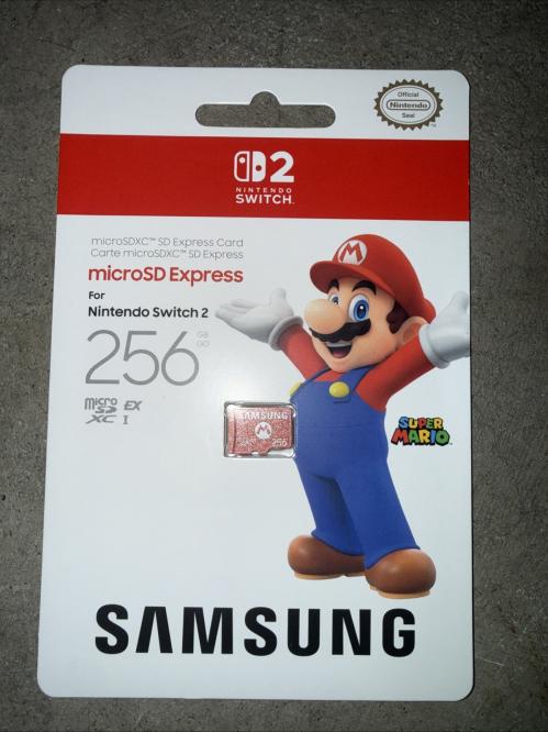 Nintendo Switch 2 Micro SD Express Card 256GB MARIO Edition Samsung New Sealed
