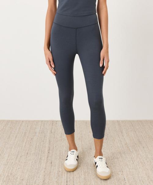 NEW PACT Organic On The Go-To Cropped Legging, Steel Blue