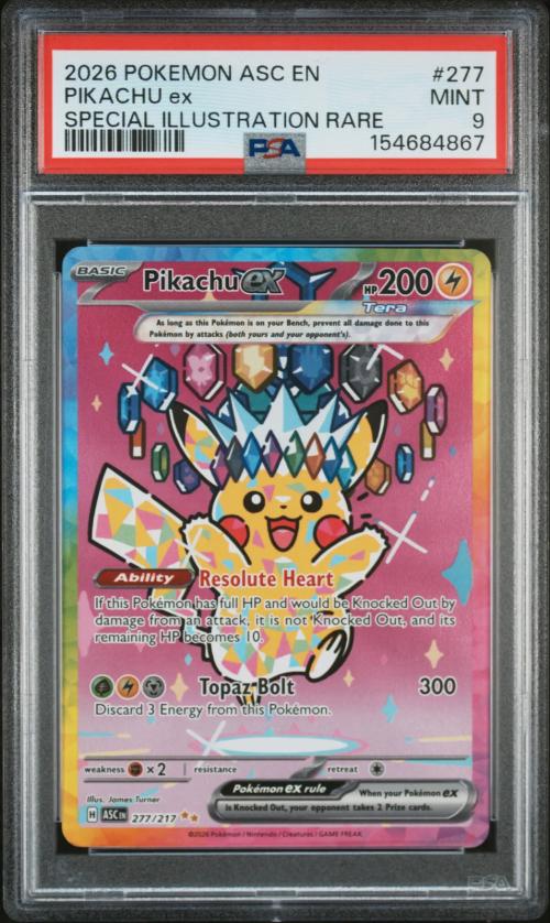 2026 Mega Evolution Ascended Heroes Pikachu ex PSA 9 #277/217
