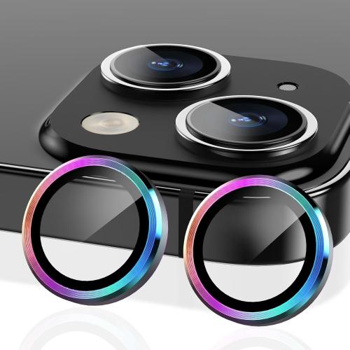 For iPhone 17 Metal Ring Tempered Glass Camera Lens Protector