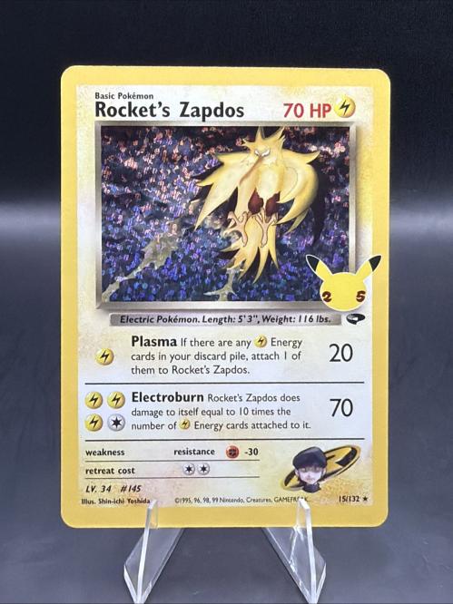 Rocket's Zapdos 15/132 Celebrations: Classic Collection Holo