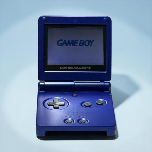 Nintendo Game Boy Advance SP Blue Handheld System Console w/ Charger WORKS