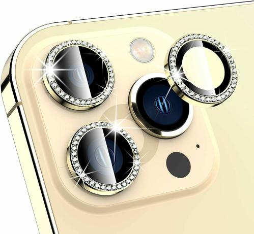 For iPhone 17 E/16/15/14/13/12 Tempered Glass Camera Len Protector Bling Diamond