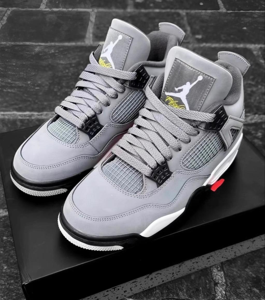 Nike Air Jordan 4 "Cool Grey" Men's Retro Mid Top Basketball Shoes