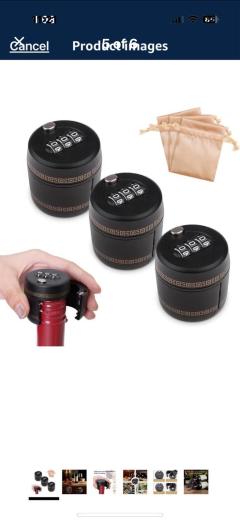 Soda Bottle Lock Cap Lock Wine Bottle Lock Combination Password Lock 3 Pack