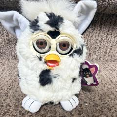 Tiger Furby Electronic Toy White w/ Black Spots Model 70-800 1998