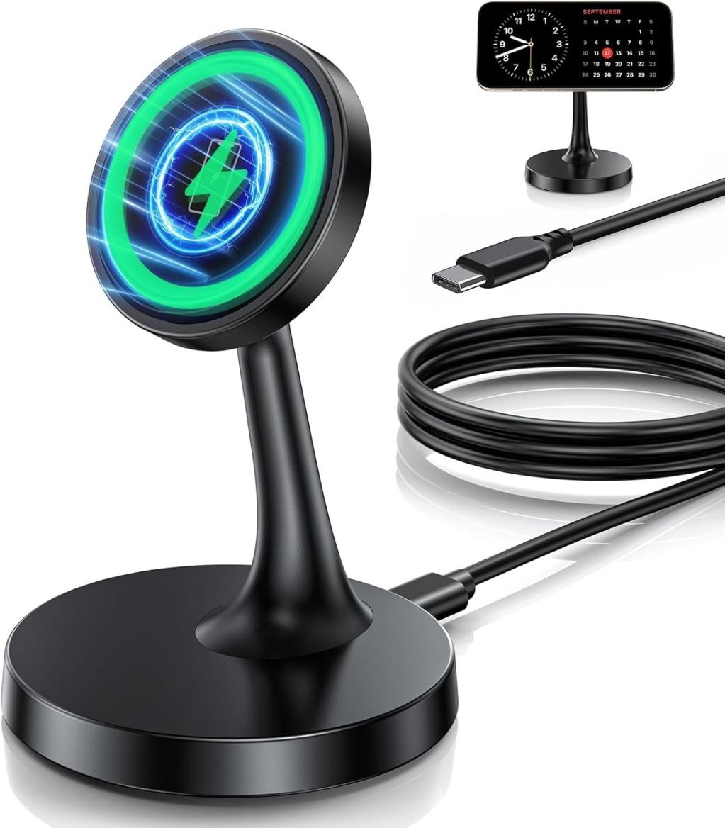 Magnetic Wireless Charger Stand 15W Fast Mag-Safe Charging for iPhone 17/15-12