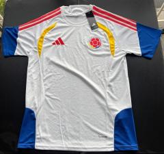 Adidas Colombia Tiro 26 Training Jersey, White + Training Shorts, Blue