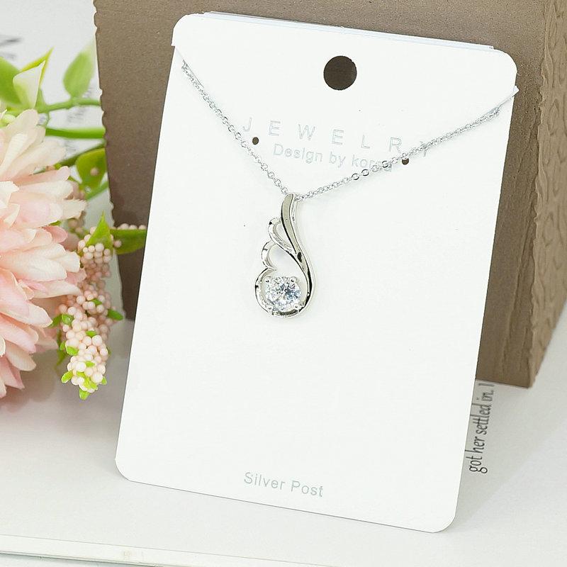 Clavicle Chain, Minimalist Small Zircon Pendant Necklace