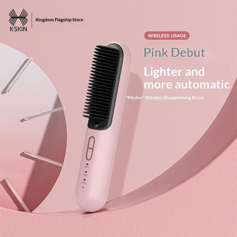 Wireless Dual Use Negative Ion Hair Straightener For Voluminous Lifted Hairstyles
