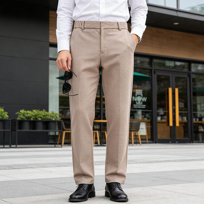 Casual Business Mens Straight-Leg Dress Trousers