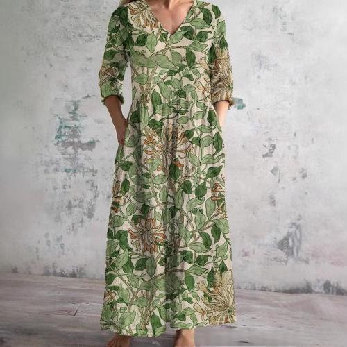 Summer Casual Loose Long-sleeve Dress
