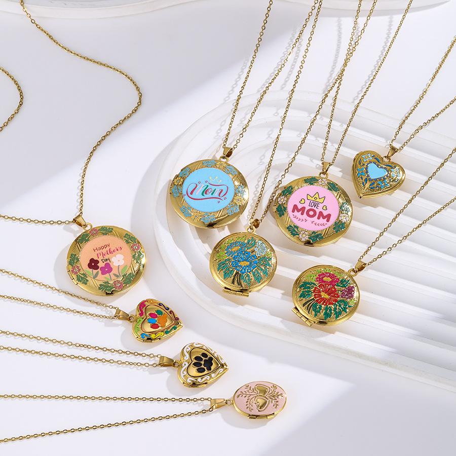 European And American DIY Stainless Steel Photo Box Necklace Pendant For Women