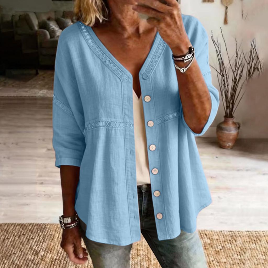 Womens Relaxed-fit Casual Short-sleeve Top