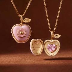 Apple-shaped Necklace With Customizable Engraving