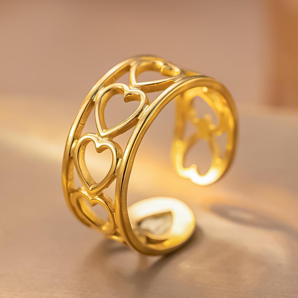 Stainless Steel Adjustable Open Ring For Women