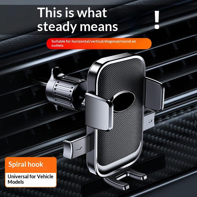 Car Air Vent Spiral Inverted Hook Multi-function Navigation Bracket For In-car Use