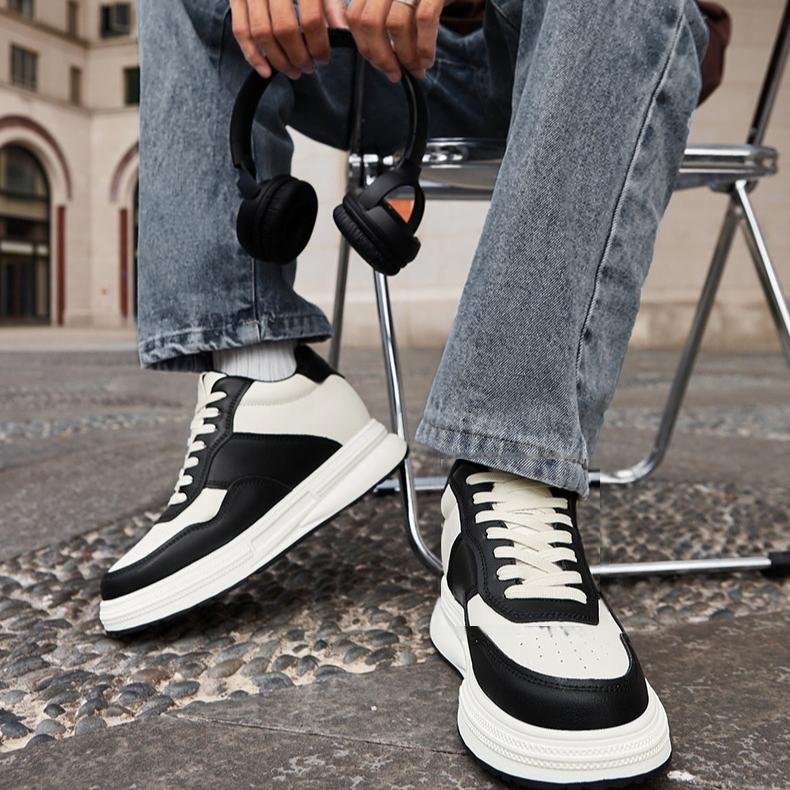 Mens Shoes With A Hidden Height-increasing Insole Versatile And Easy To Match