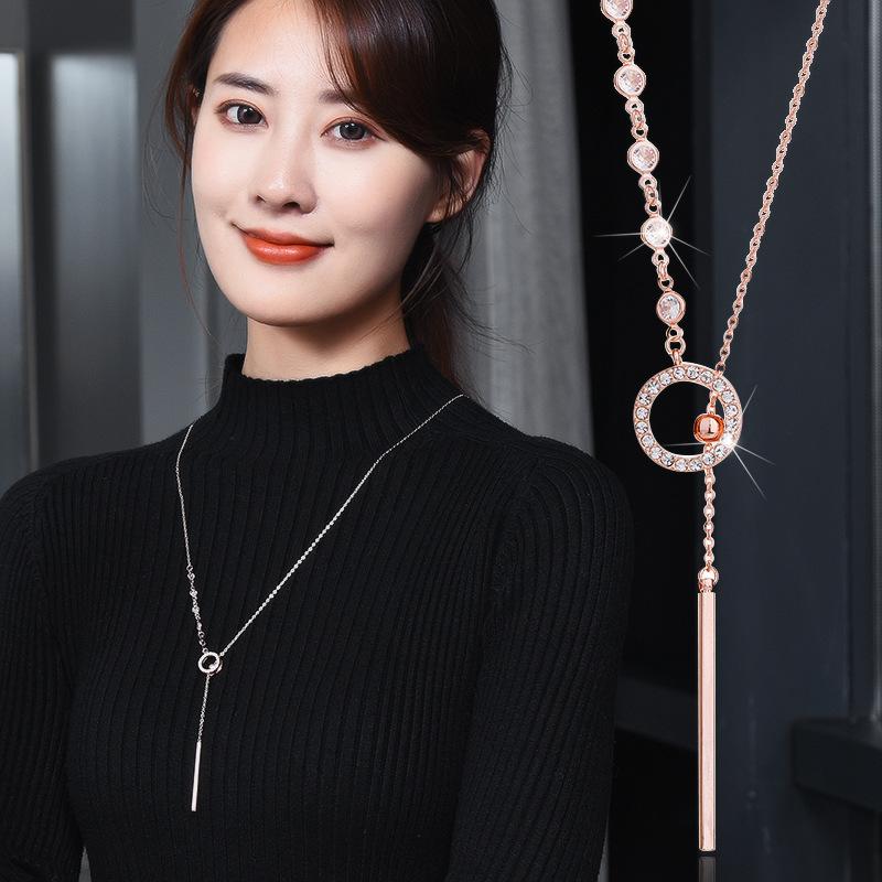 Wholesale Long Sweater Necklaces For Women, Minimalist Premium Korean Style Pendant, Versatile Au…