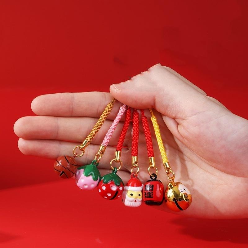 Cute Cartoon Bell Phone Charm Lanyard Bell