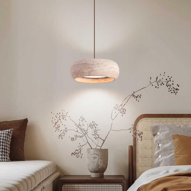 Minimalist Bedroom Bedside Pendant Lamp In Wabi-sabi And Vintage Styles