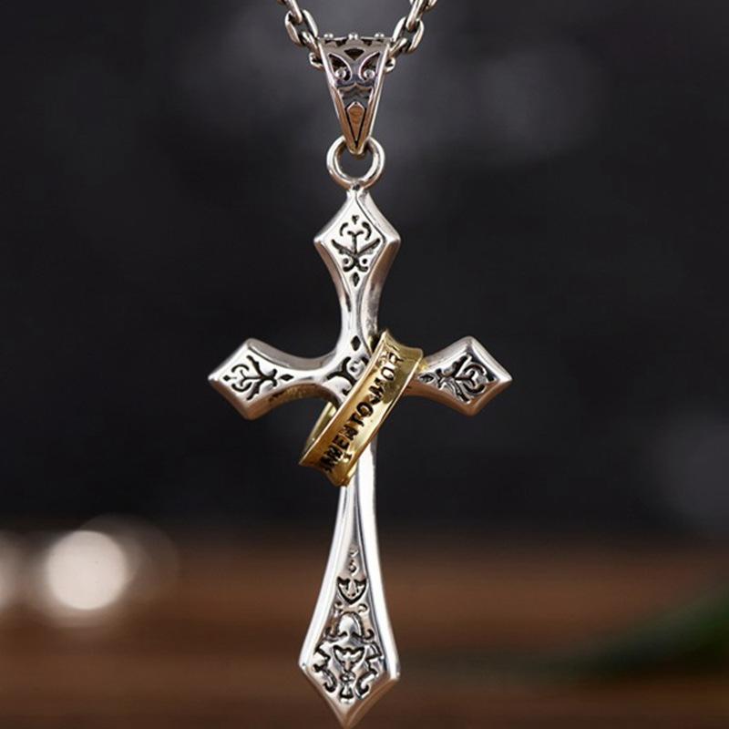 Men's Vintage Cross Necklace With Personality