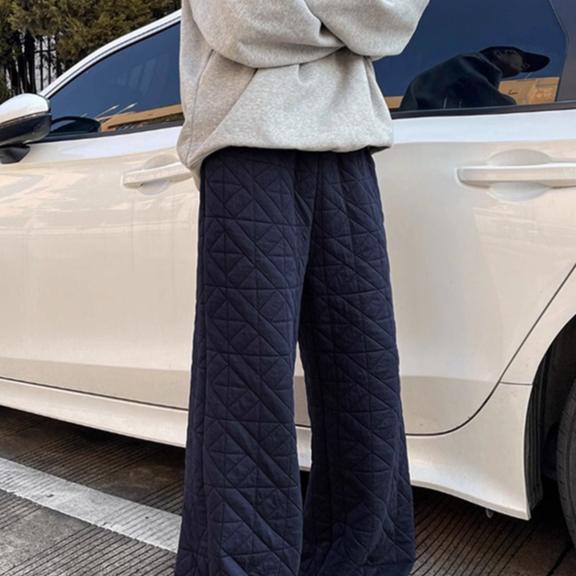 Loose-fit, Figure-flattering Drawstring Wide-leg Casual Pants