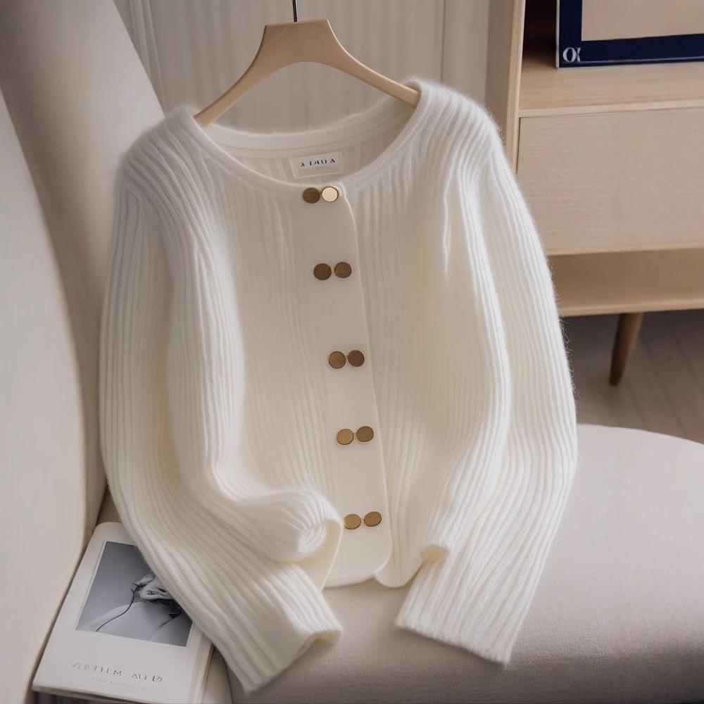 Knitted Top Womens White Sweater