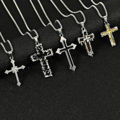 メンズ ヒップホップ ネックレス ストリート系 クロス ペンダント セーターチェーン