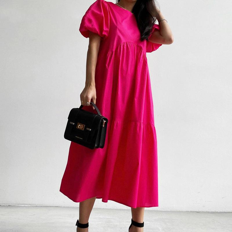 Loose Laid-back Flared Dress For Women