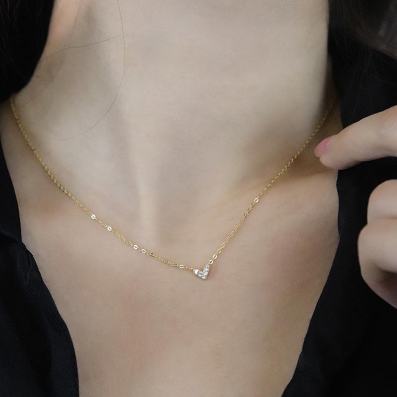 S925 Sterling Silver Heart Necklace For Women