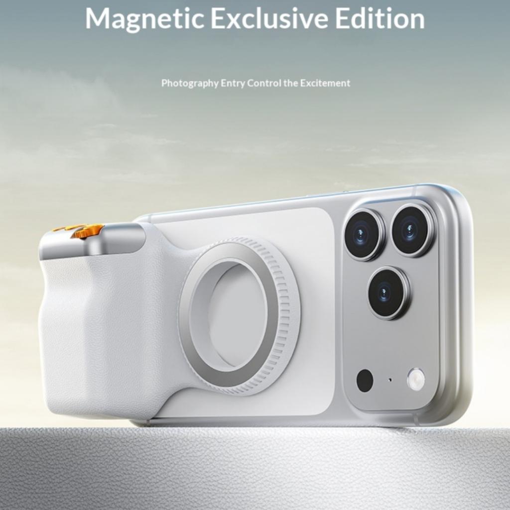 Phone Shooting Aid With Magneticmount Handle For Filming