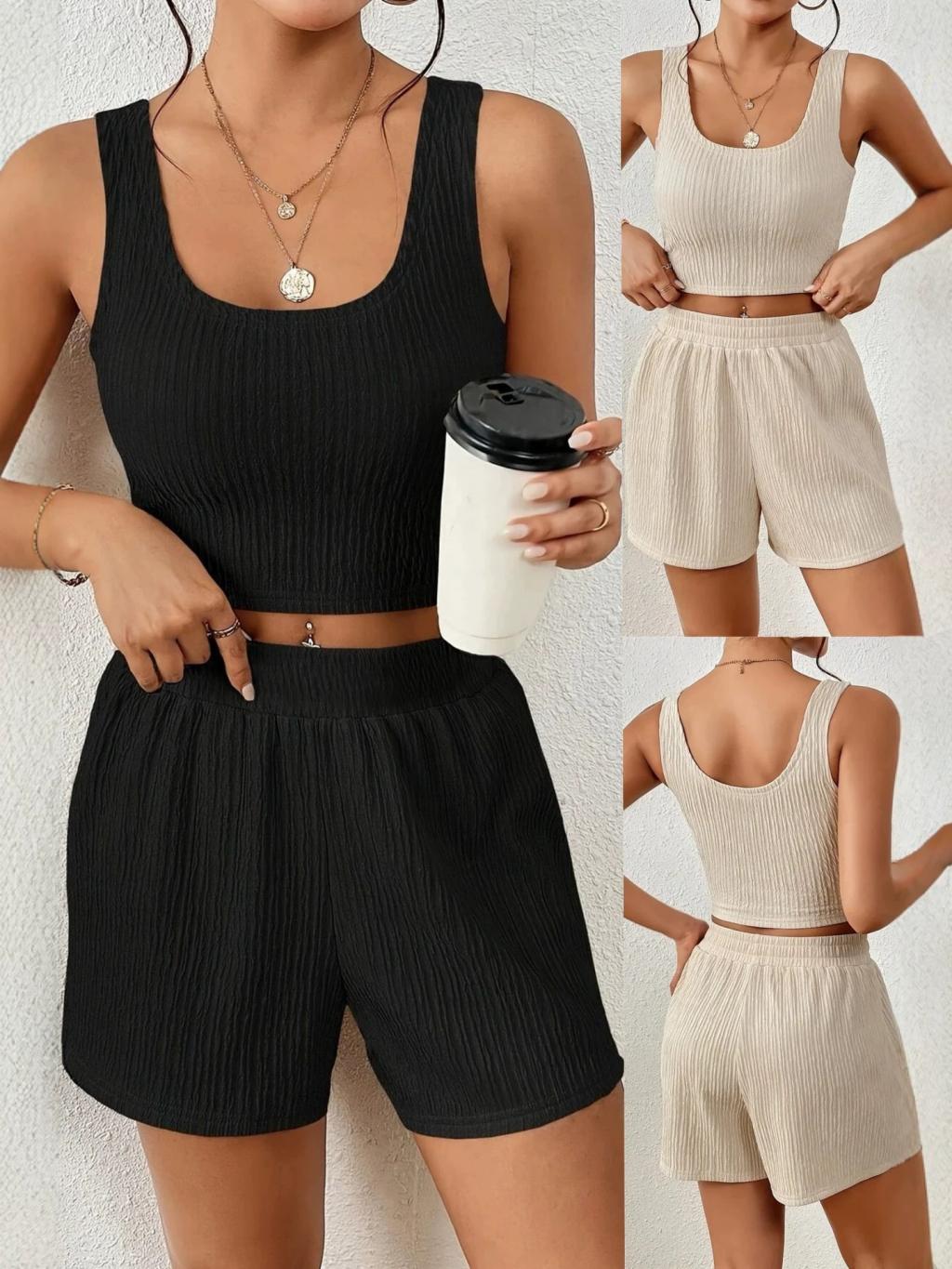 In-Stock Summer Women's Suits, European And American Style Sleeveless Vests, Fashionable Knitted…