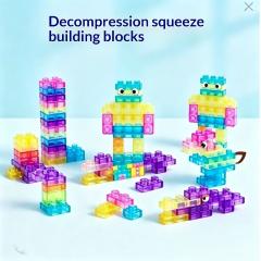 Jelly Block Toy Stress-relief Building Blocks For Adults Transparent