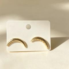 Smooth-surface Moon-shaped Versatile Womens Earrings