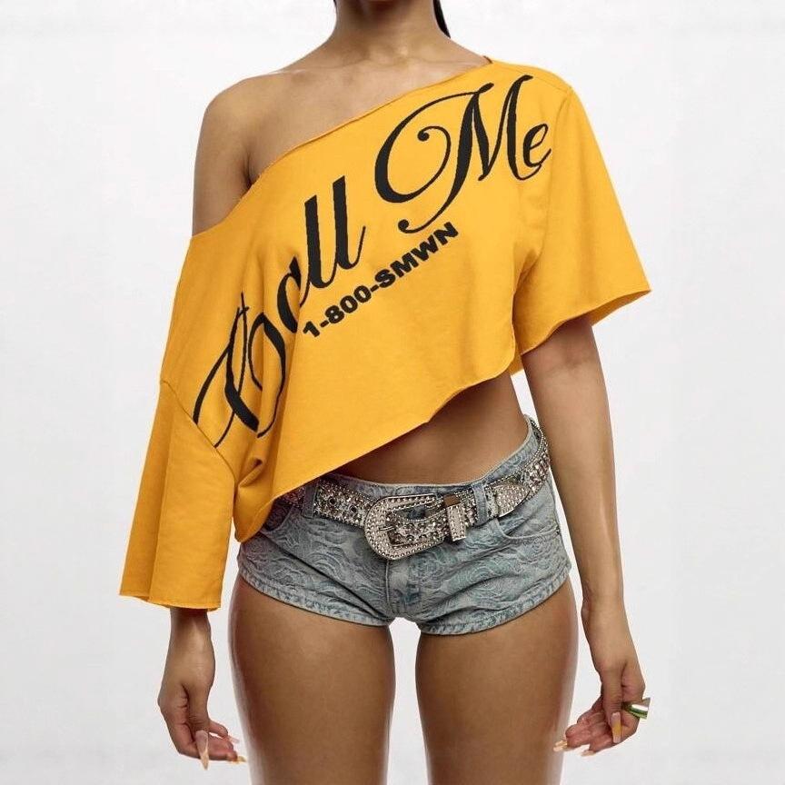 Dropped-shoulder Short-sleeve T-shirt Versatile And Figure-flattering Top