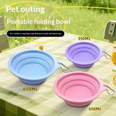 Portable Travel-Friendly Foldable Silicone Pet Bowl
