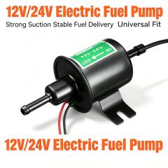 Universal 12V 24V Electric Fuel Pump HEP02A Inline Gasoline Transfer Pump Universal Replacement F…