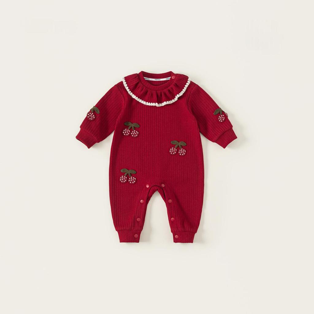 Sweet Ruffled Romper For Baby Girls